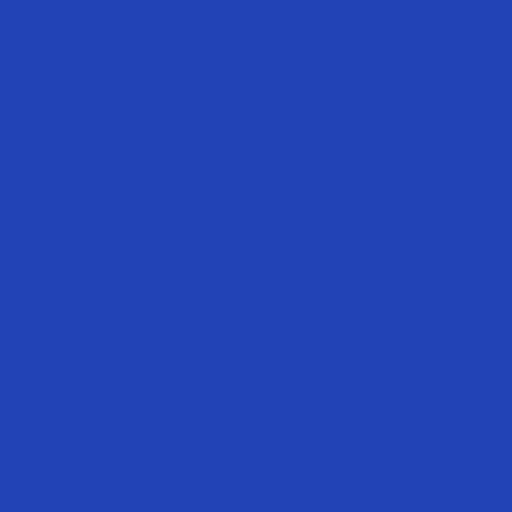 Color RGB 34,67,182 : Denim blue